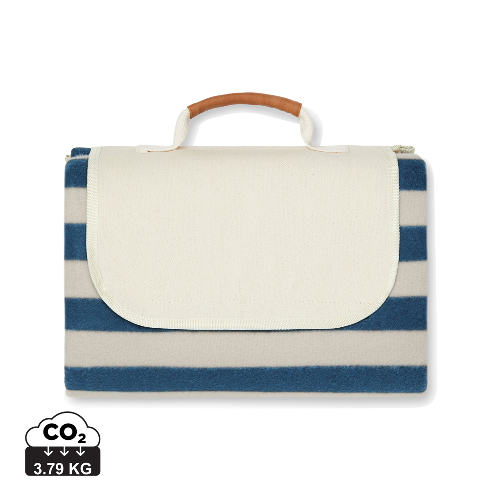 Couverture personnalisable pique-nique ou plage VINGA Bleu marine